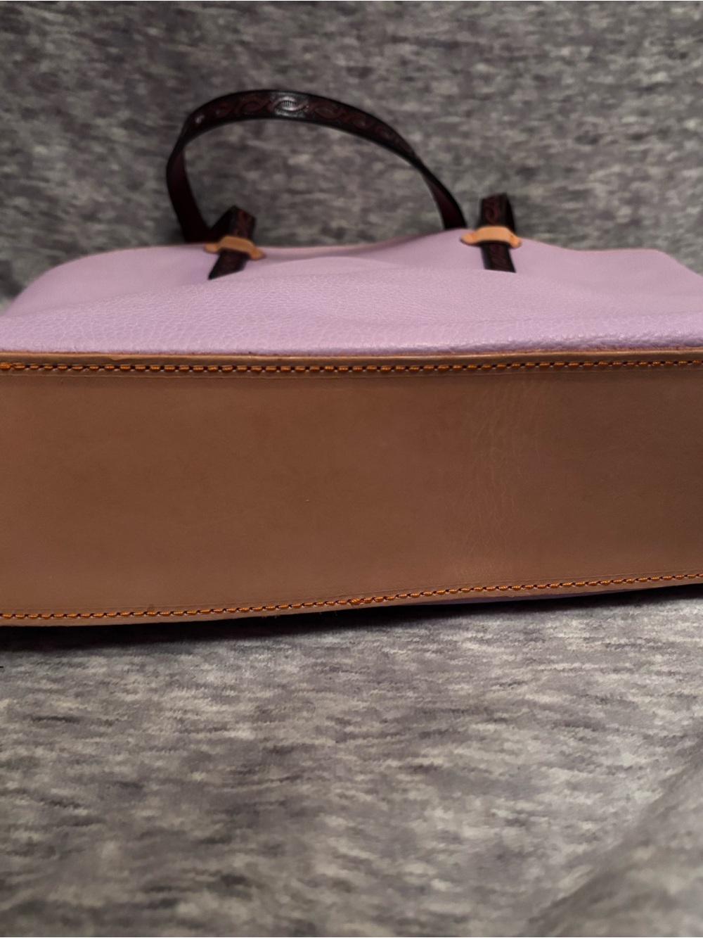 Consuela Lavender Leather Tote with Dark Accents - Picture 4 of 5